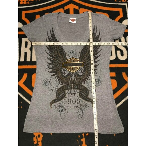 Harley-Davidson T-shirt Medium Women, Rhinestone, TENNESSEE - Picture 5 of 5